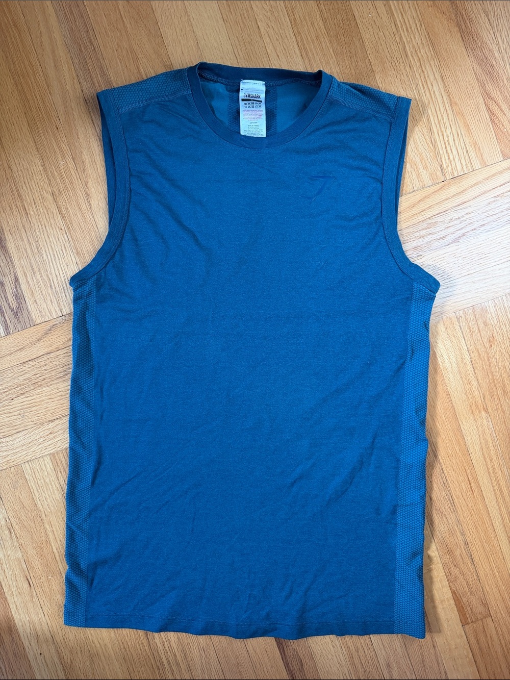 GYMSHARK Sleeveless Athletic muscle Shirt - Teal Blue size S
